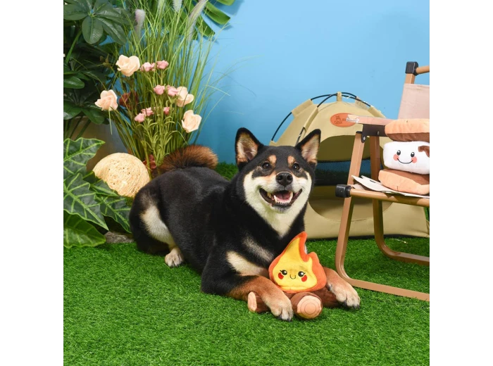 HugSmart Pet - Camping Pups | Campfire - Dog Plush Toy
