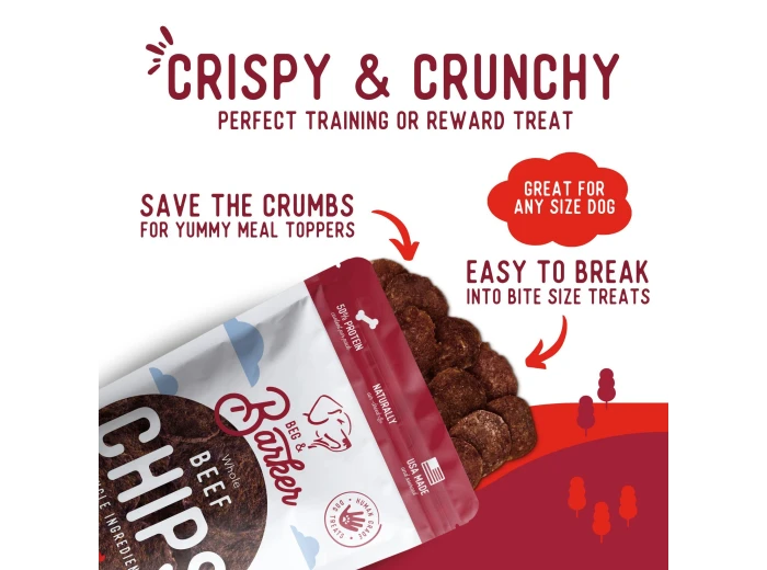 Single Ingredient Beef Chips for Dogs 8oz