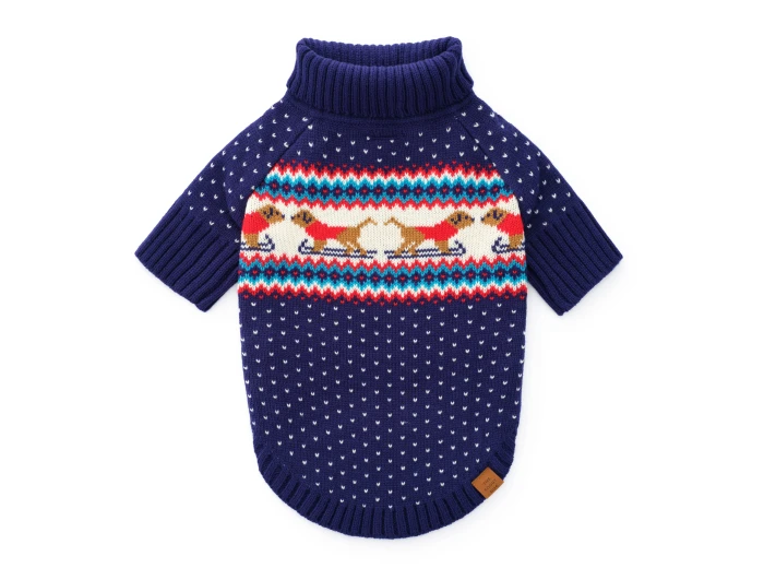 Gray Malin x TFD Hit the Slopes Holiday Dog Sweater M