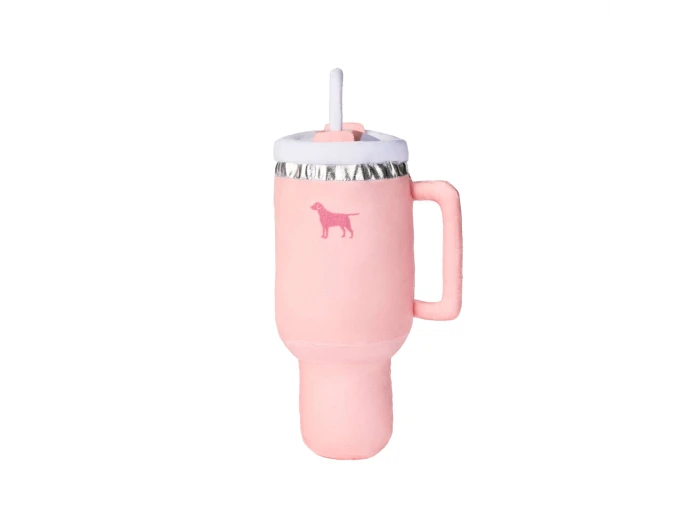 PUPROAR Pup Cup Tumbler Plush Squeaker Dog Toy Lavender Purple