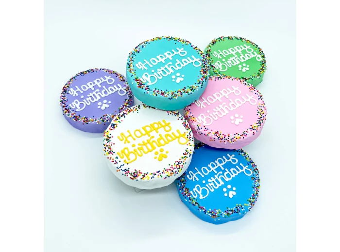 Rainbow Sprinkle Birthday Chewy Oat Cake Purple