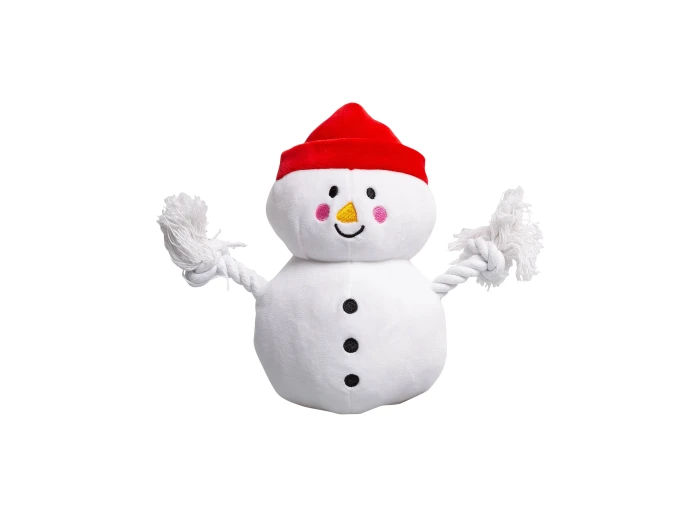 Snowman Plush Rope Christmas Dog Toy