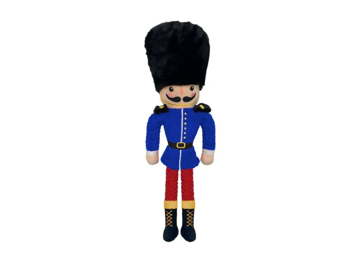 Christmas Nutcracker Floppy Plush Dog Toy
