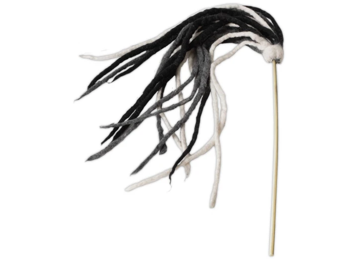 Multi-Strand Teaser Cat Toy Black & White