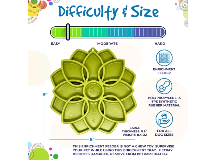 Mandala Design eTray Enrichment Tray for Dogs Purple