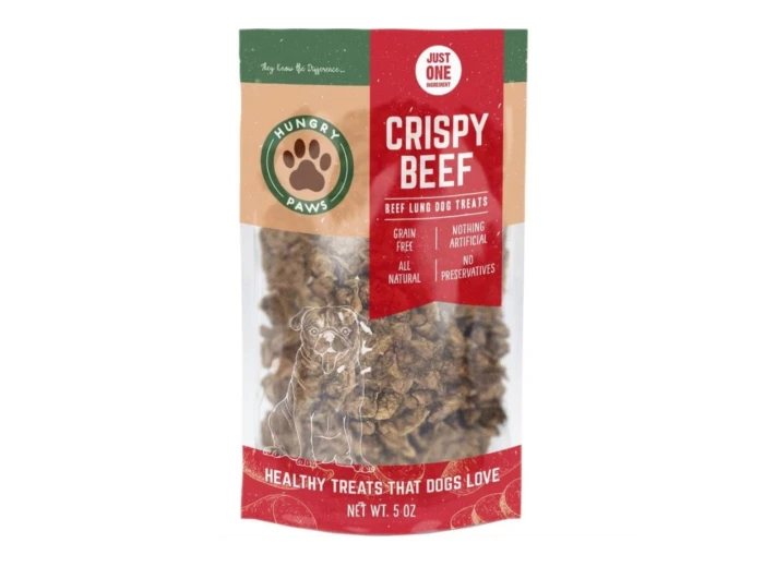 Hungry Paws Crispy Bites Beef Lung 5oz.