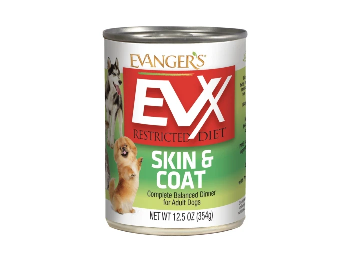 Evanger's EVx Restricted Diet Skin & Coat Wet Dog Food 12.5oz. (Case of 12)