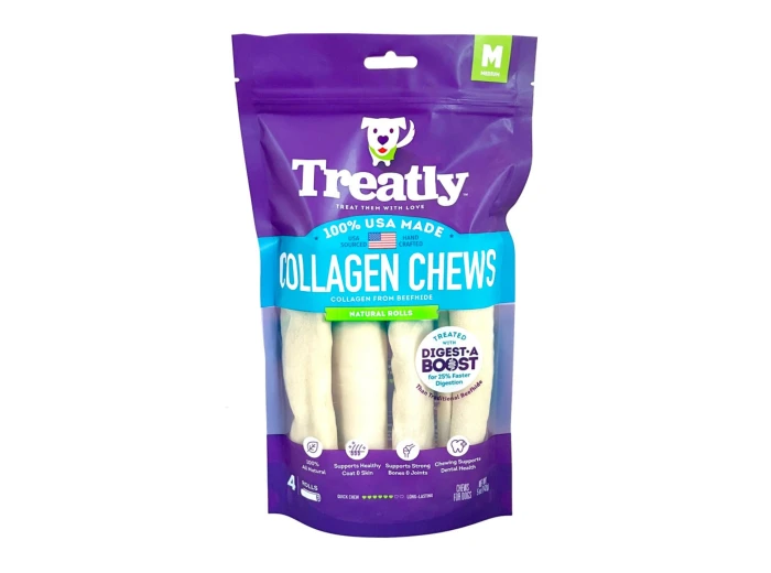 Treatly USA Collagen Rolls Natural 6in. -4 Pk