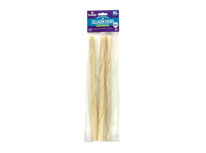 Treatly Collagen Chew Twist Rolls Dog Treats Natural, 1ea/XL, 3 pk