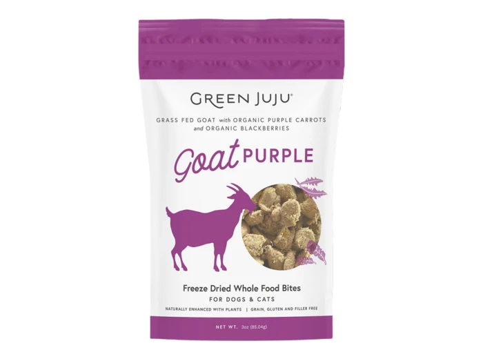 Green Juju Dog Freeze-Dried Goat Purple Topper 3oz.