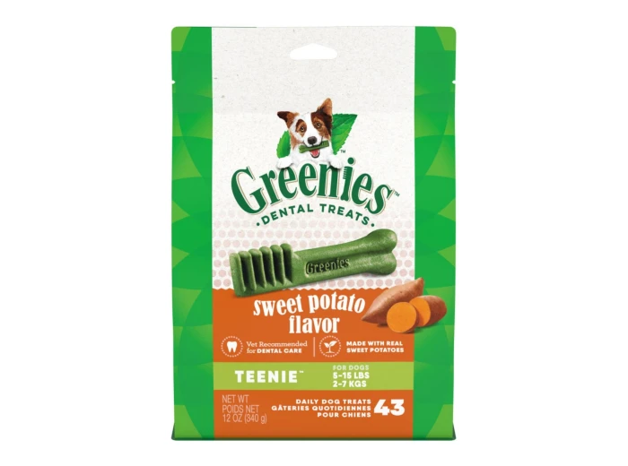 Greenies Dog Dental Treats Teenie Sweet Potato 1ea/12 oz, 43 ct