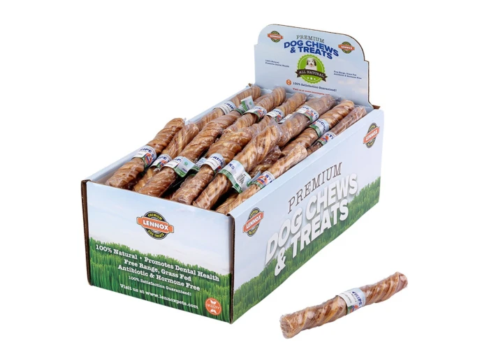 Lennox Beef Tripe Twisted Stick 6" Shrinkwrap Display Box (Case of 70)