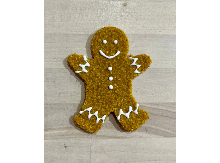 Large Gingerbread Man Peanut Butter Pumpkin Dog Treat