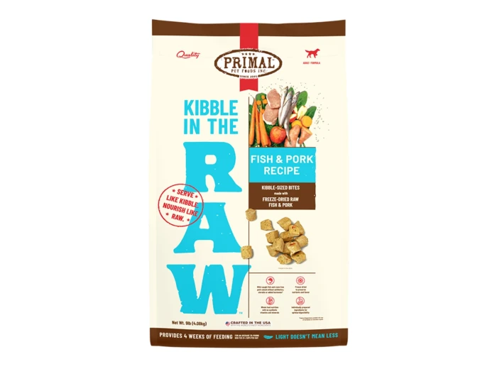 Primal Dog Freeze-Dried Kibble In The Raw Fish 9Lb