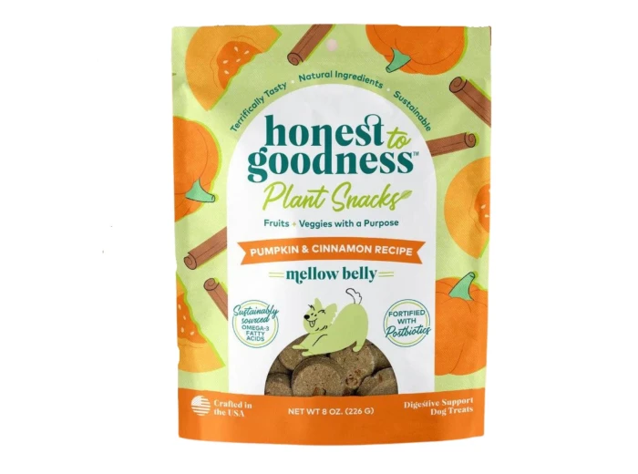 Honest To Goodness Mellow Belly Digestive Treats Pumpkin/Cinnamon 8oz.