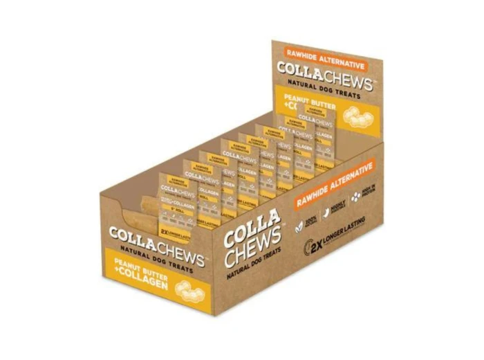 Collachews Collagen Roll PDQ Display Peanut Butter 6in. 30 Count