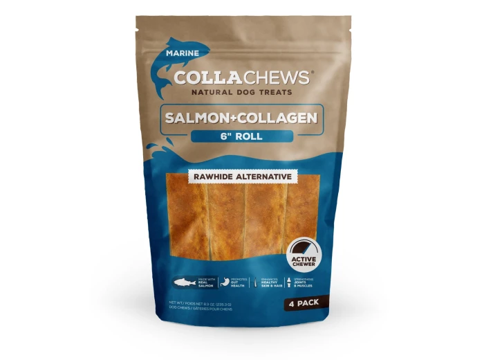 Collachews Collagen Roll Salmon 6in. 4Pk