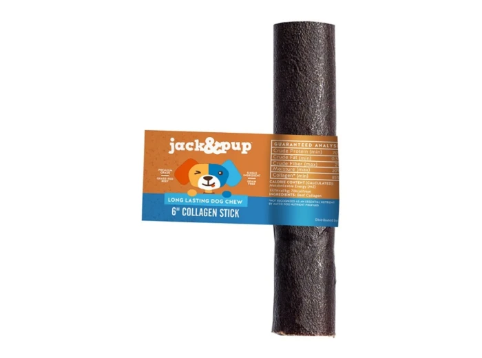 Jack & Pup Dog 6" Collagen Stick 50 Count Display Box