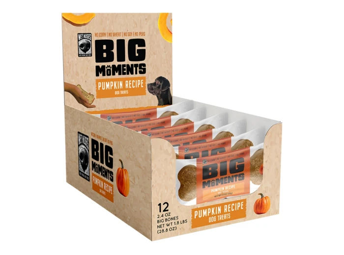 Wet Noses Dog Moments Pumpkin Big Bones 2.4oz. (Case of 12)