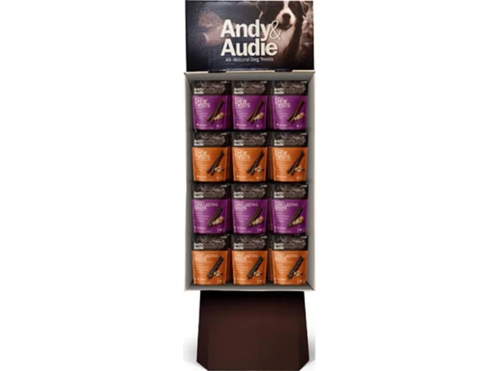 Andy & Audie Alternative Chews For Dogs Display Chicken/Nut 24Pc