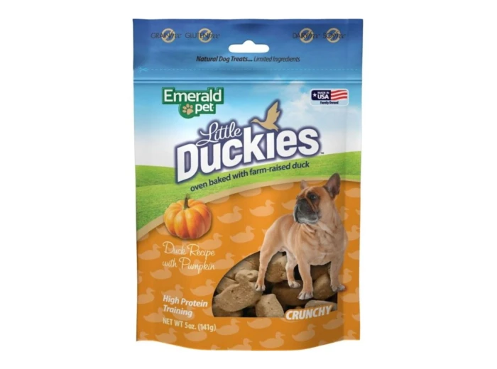 Emerald Pet Little Duckies Grain Free Dog Treats Duck/Pumpkin 5oz.