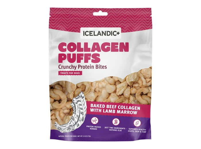 Icelandic Dog Collagen Puffs Bites with Marrow 2.5oz.
