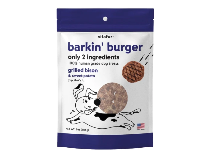 Vitafur Barkin Burger Dog 5oz. Grilled Bison Sweet Potato