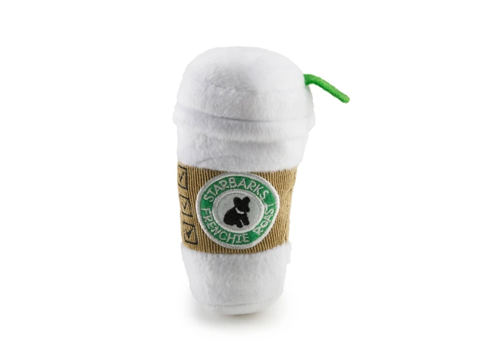 Starbarks Coffee Cup W/ Lid Squeaker Dog Toy Small / Mini