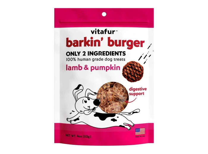 Vitafur Barkin Burger Dog 4oz. Lamb Pumpkin
