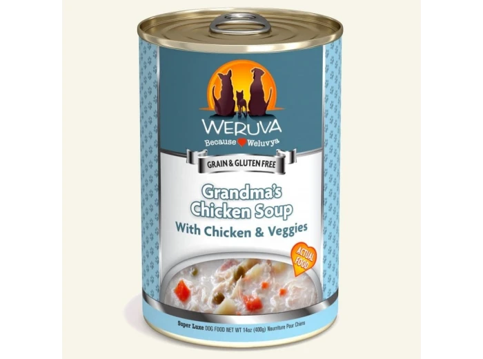 Weruva Dog Grandmas Chicken Soup With Chicken And Veggies 14oz. (Case of 12)
