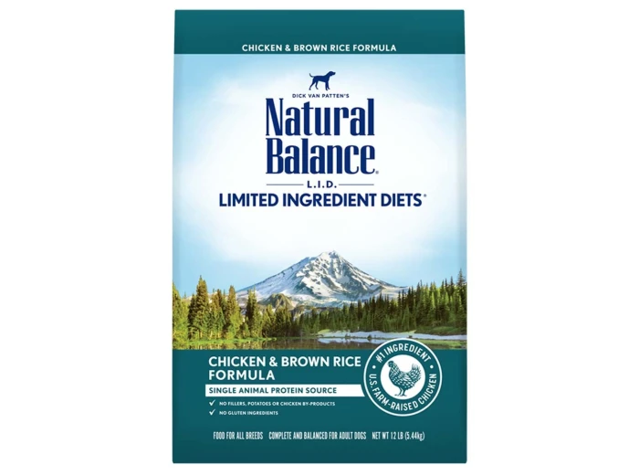 Natural Balance Pet Foods L.I.D. Adult Dry Dog Food Chicken & Brown Rice 1ea/12 lb