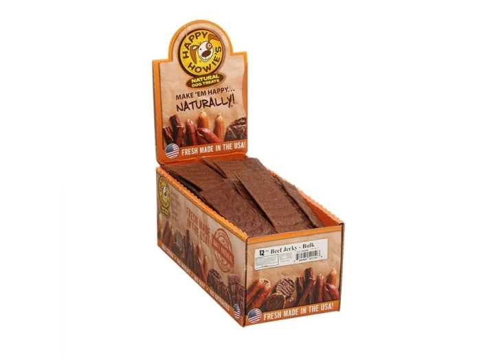 Happy Howie Dog Beef Jerky 12 Inch 90 Pack