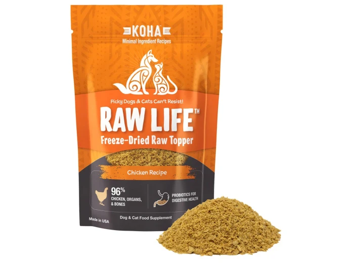 Koha Dog Cat Grain Free Raw Freeze Dried Topper Chicken 8oz.
