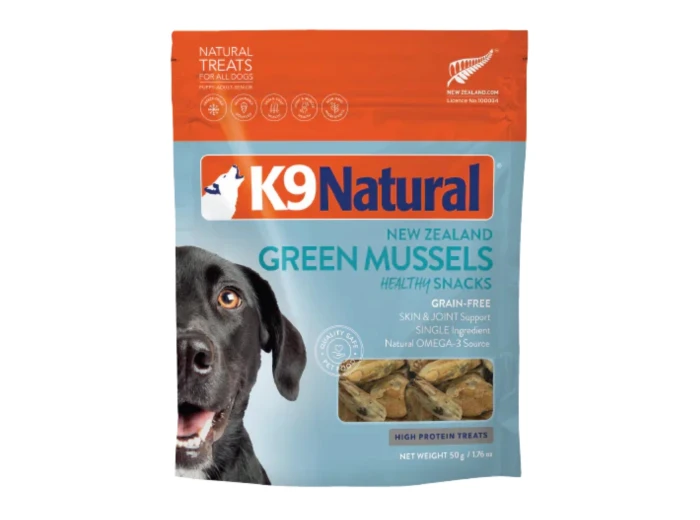K9 Natural Dog Freeze-Dried Green-Lipped Mussel Snack Treats 1.76oz.