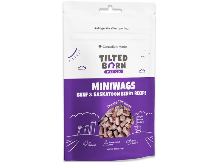 Tilted Barn Dog MiniWags 3.53oz. Beef & Saskatoon Berry