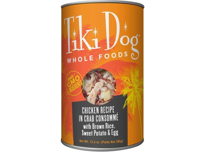 Tiki Pets Dog Whole Foods Chicken Recipe in Crab Consomm 13.6oz. (Case Of 12)