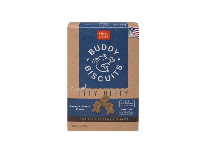 Cloud Star Original Itty Bitty Buddy Biscuits With Bacon and Cheese Dog Treats; 8-Oz. Box