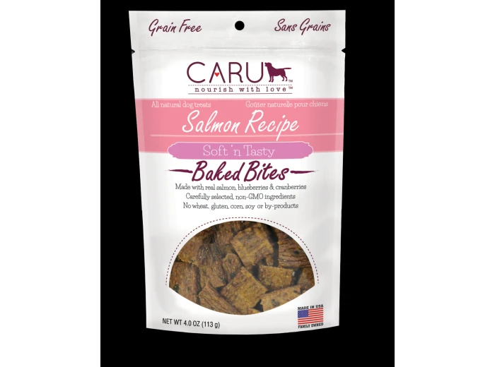 Caru Dog Natural Salmon Recipe Bites 4oz.