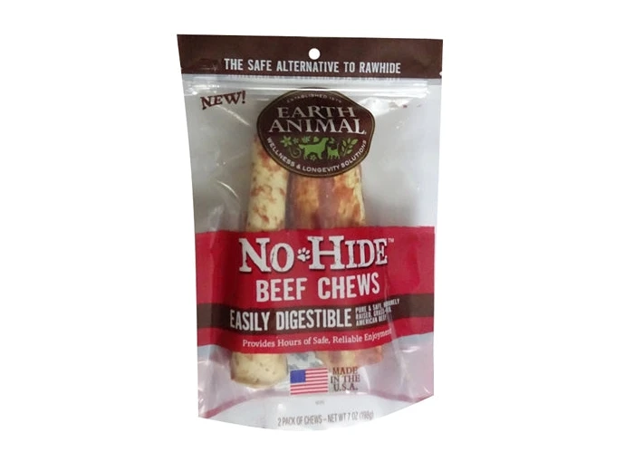 Earth Animal No Hide Beef Chews Dog Treats; Medium 2 Pack