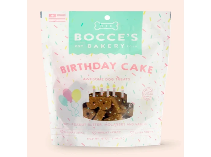 Bocce's Bakery Dog Birthday Cake Biscuits 5oz.