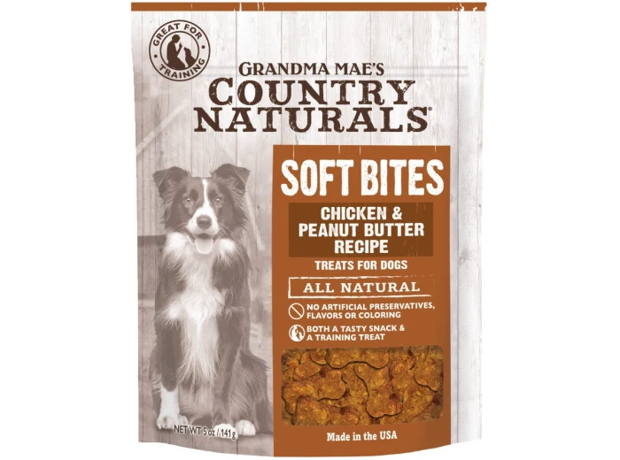 Grandma Mae's Country Naturals Soft Bites Dog Treats Chicken & Peanut Butter 1ea/5oz.