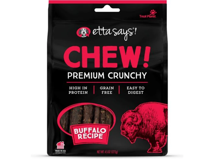 Etta Says! Chew! Premium Crunchy Dog Treats Buffalo 1ea/4.5 oz