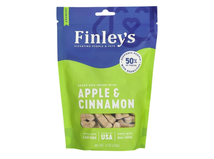 Finleys Dog Crunchy Biscuits Apple And Cinnamon 12oz.