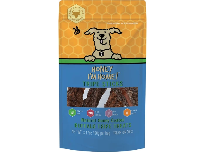 Honey Im Home Dog Buffalo Tripe Streaks 3.17oz.
