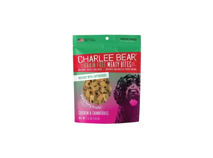 Charlee Bear Dog Meaty Bites Chicken & Cranberry 2.5oz.