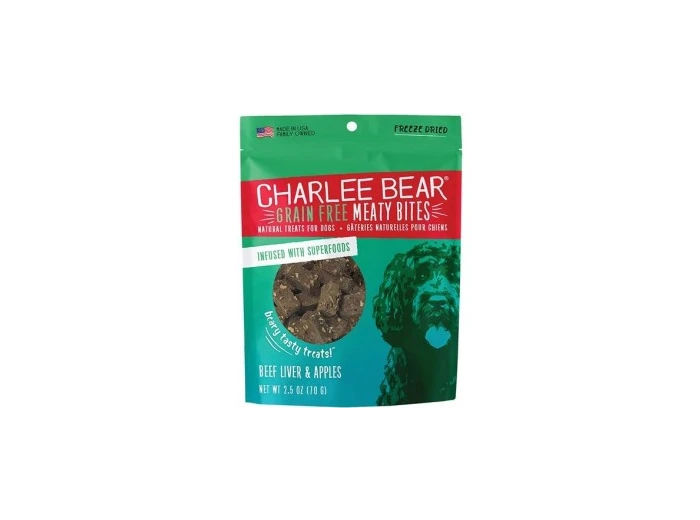 Charlee Bear Dog Meaty Bites Beef Liver & Apples 2.5oz