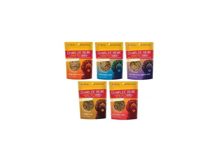 Charlee Bear Grain Free Crunch Dog Treats 8 Oz Peanut Butter & Banana