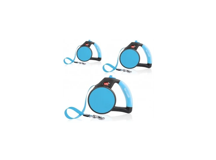 Wigzi Gel Leash - Retractable Sky Blue Medium