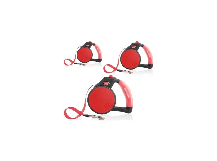 Wigzi Gel Leash - Retractable Red Small