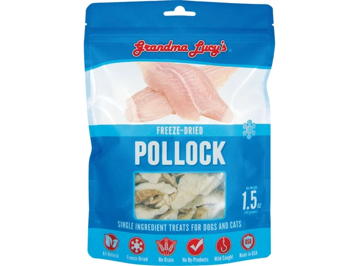 Grandma Lucys Dog Cat Freeze-Dried Singles Pollock 1.5oz.